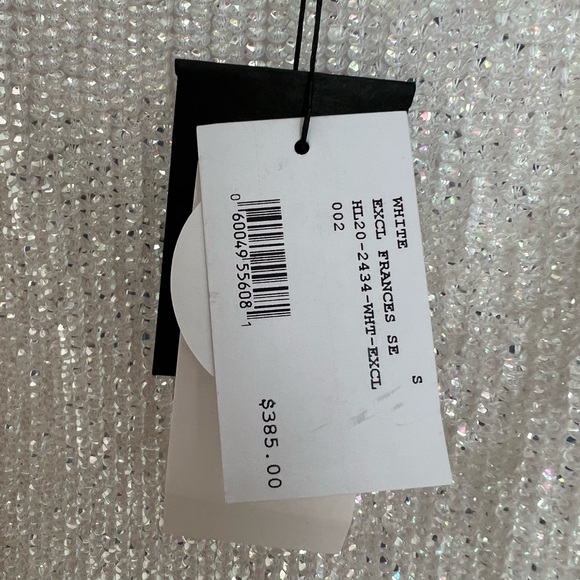 Retrofete Frances Sequin Mini Skirt size S in WHITE - Picture 6 of 6